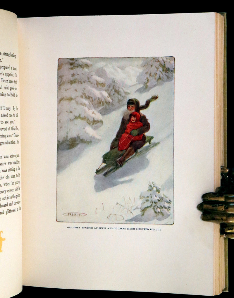 1919 Rare Book - HEIDI by Johanna Spyri illustrated in color by Maria L. Kirk. The Gift Edition.