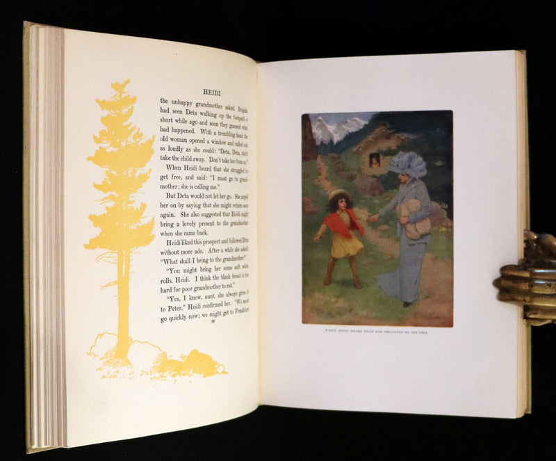 1919 Rare Book - HEIDI by Johanna Spyri illustrated in color by Maria L. Kirk. The Gift Edition.