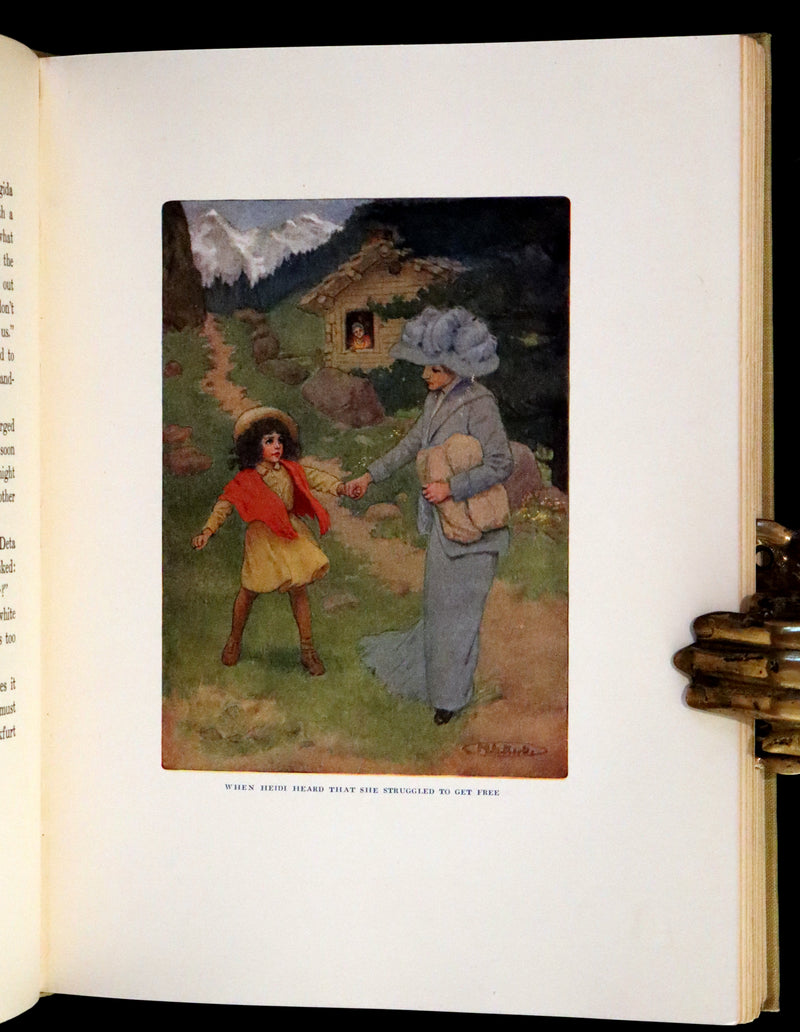 1919 Rare Book - HEIDI by Johanna Spyri illustrated in color by Maria L. Kirk. The Gift Edition.