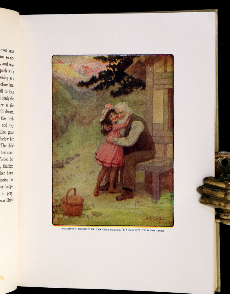 1919 Rare Book - HEIDI by Johanna Spyri illustrated in color by Maria L. Kirk. The Gift Edition.