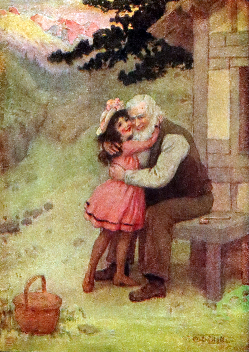 1919 Rare Book - HEIDI by Johanna Spyri illustrated in color by Maria L. Kirk. The Gift Edition.