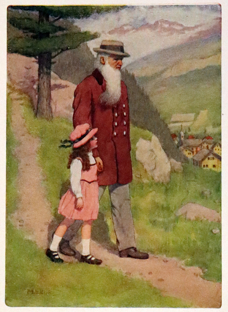 1919 Rare Book - HEIDI by Johanna Spyri illustrated in color by Maria L. Kirk. The Gift Edition.
