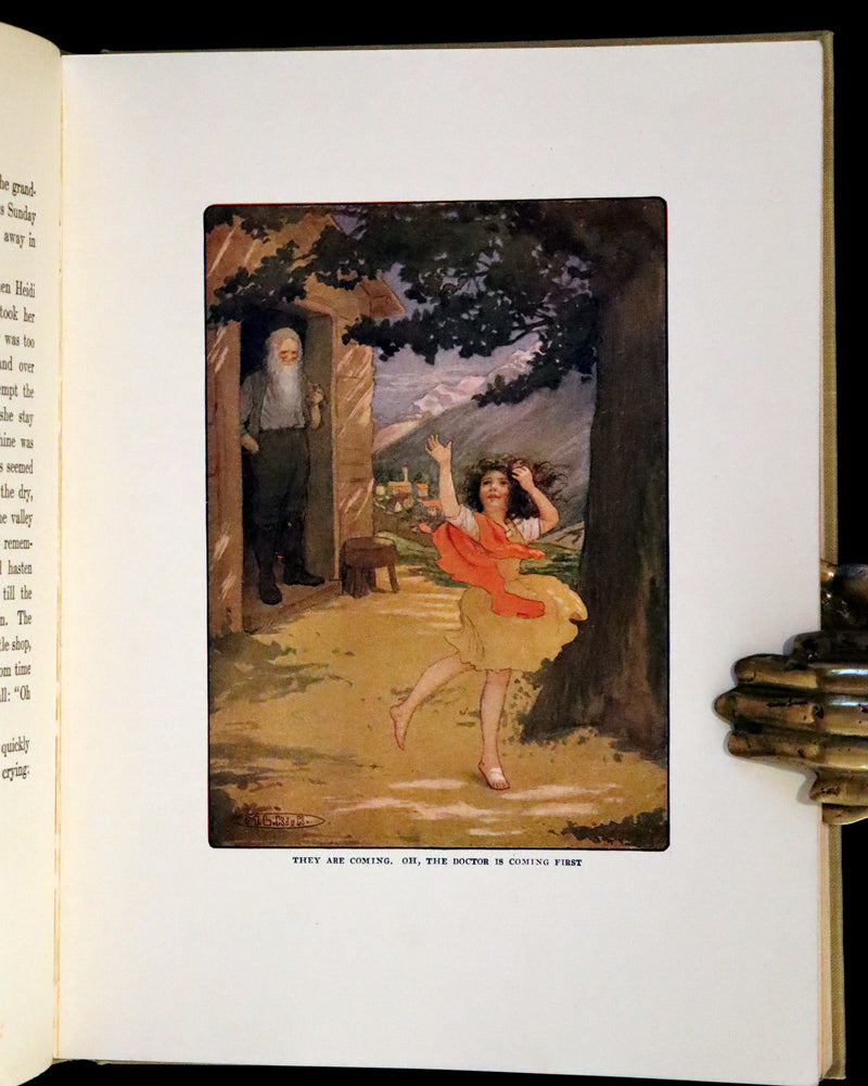 1919 Rare Book - HEIDI by Johanna Spyri illustrated in color by Maria L. Kirk. The Gift Edition.