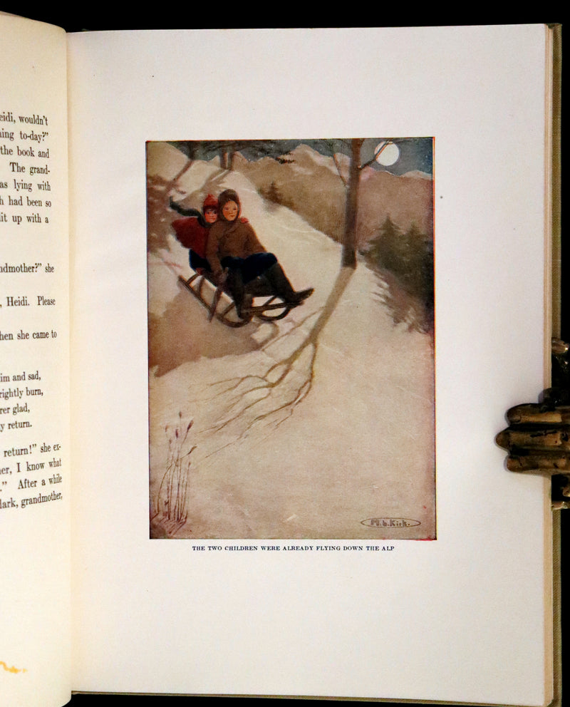 1919 Rare Book - HEIDI by Johanna Spyri illustrated in color by Maria L. Kirk. The Gift Edition.