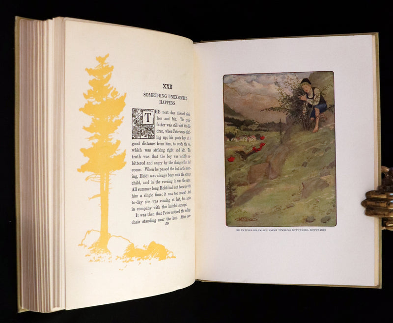 1919 Rare Book - HEIDI by Johanna Spyri illustrated in color by Maria L. Kirk. The Gift Edition.