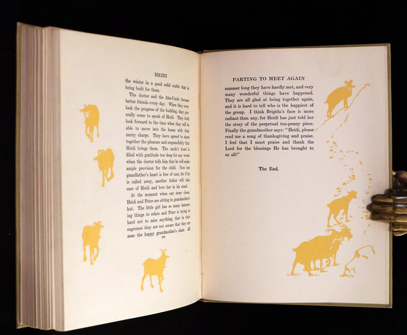 1919 Rare Book - HEIDI by Johanna Spyri illustrated in color by Maria L. Kirk. The Gift Edition.