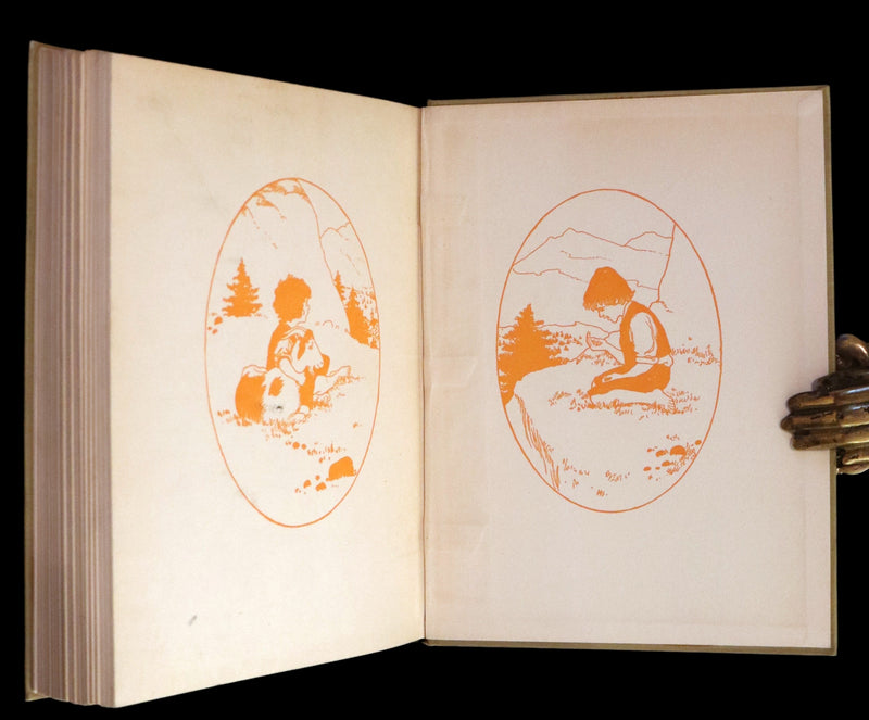 1919 Rare Book - HEIDI by Johanna Spyri illustrated in color by Maria L. Kirk. The Gift Edition.