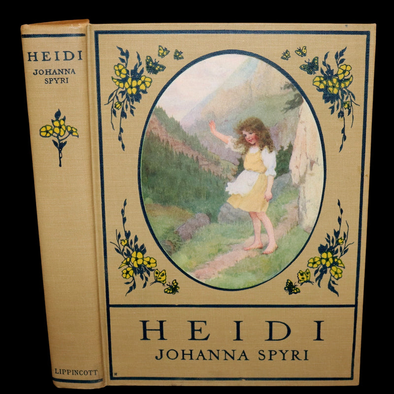 1919 Rare Book - HEIDI by Johanna Spyri illustrated in color by Maria L. Kirk. The Gift Edition.