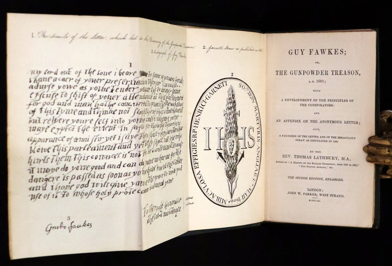 1840 Rare Book - Guy Fawkes Or, The Gunpowder Treason, A.D. 1605. With Appendix on the Anonymous Letter.