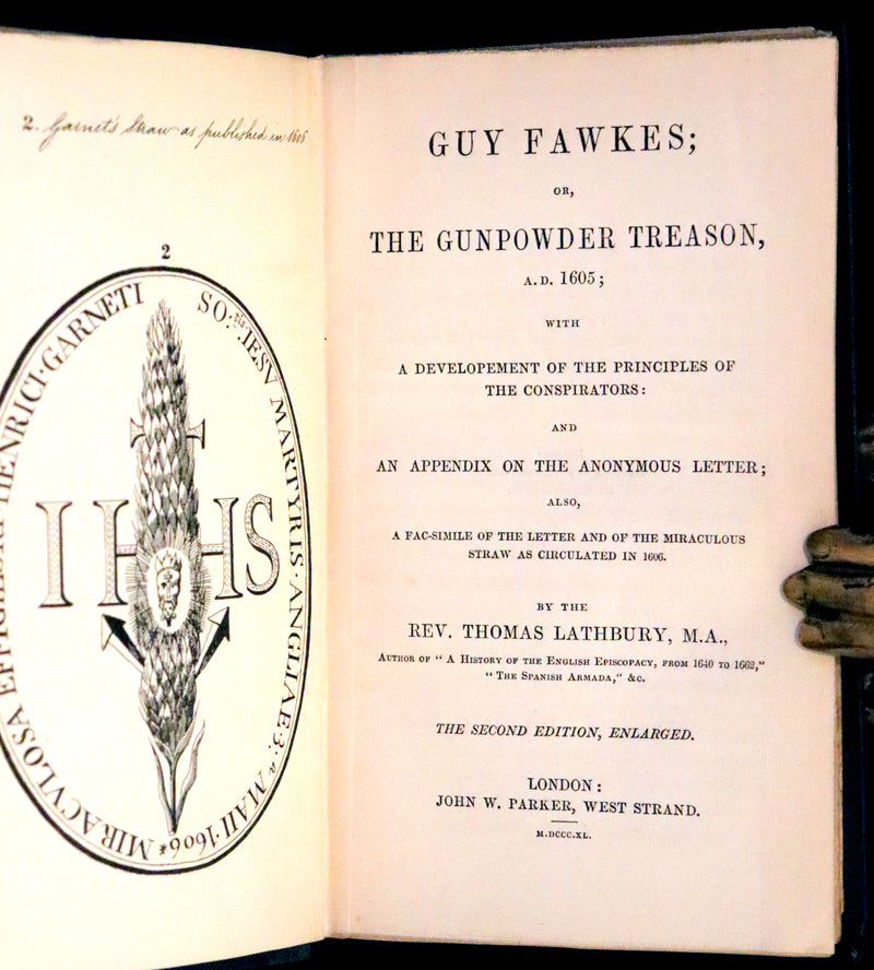 1840 Rare Book - Guy Fawkes Or, The Gunpowder Treason, A.D. 1605. With Appendix on the Anonymous Letter.