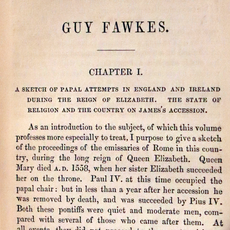 1840 Rare Book - Guy Fawkes Or, The Gunpowder Treason, A.D. 1605. With Appendix on the Anonymous Letter.