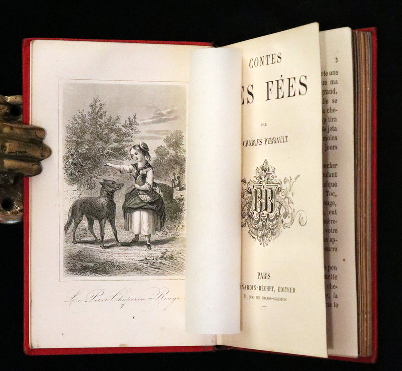 1880 Scarce illustrated French Book ~ Contes des Fees by Charles Perrault - Fairy Tales.