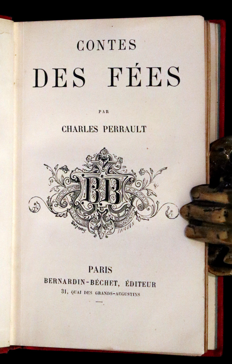 1880 Scarce illustrated French Book ~ Contes des Fees by Charles Perrault - Fairy Tales.