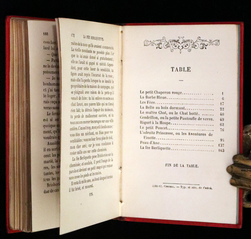 1880 Scarce illustrated French Book ~ Contes des Fees by Charles Perrault - Fairy Tales.