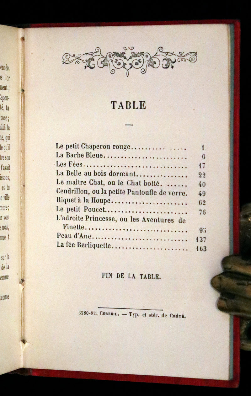 1880 Scarce illustrated French Book ~ Contes des Fees by Charles Perrault - Fairy Tales.