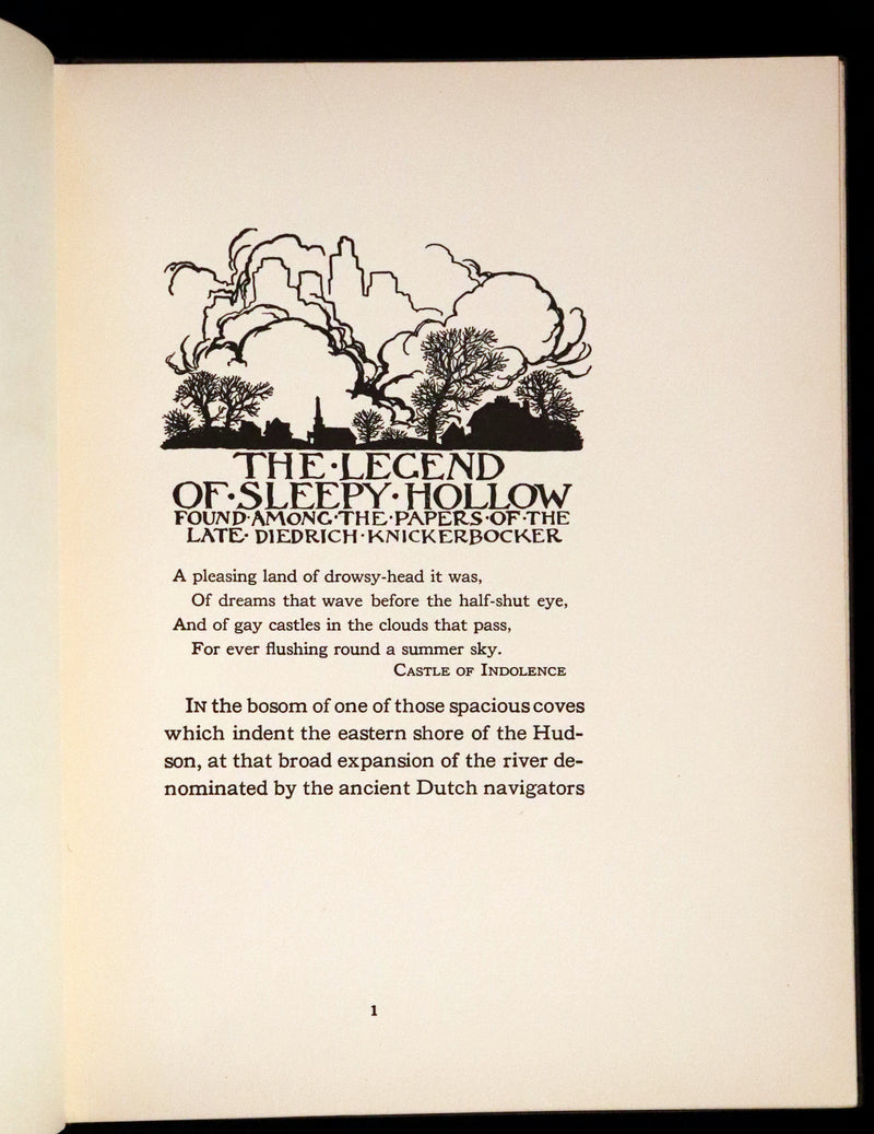 1928 Rare First US Edition - The Legend of Sleepy Hollow illustrated by Arthur Rackham.