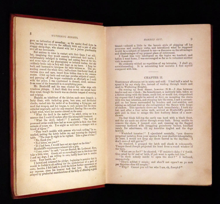 1894 Scarce Edition - WUTHERING HEIGHTS by Emily Brontë (Ellis Bell), And Agnes Grey by Anne Brontë (Acton Bell).