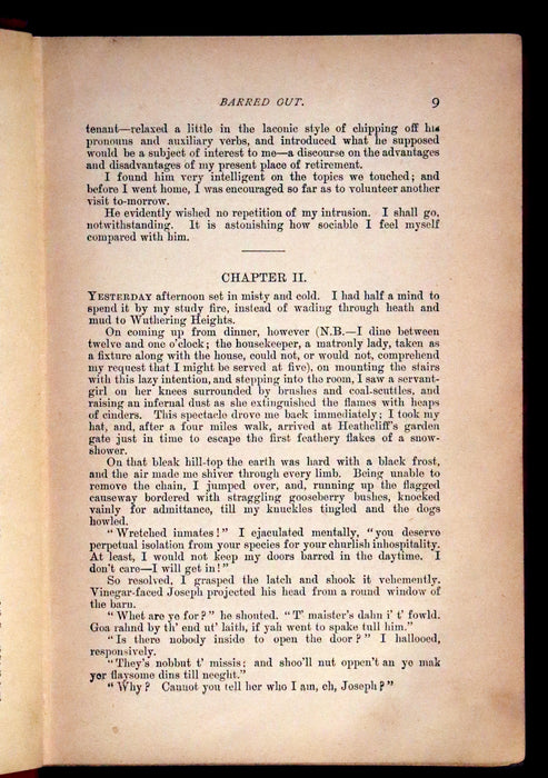 1894 Scarce Edition - WUTHERING HEIGHTS by Emily Brontë (Ellis Bell), And Agnes Grey by Anne Brontë (Acton Bell).