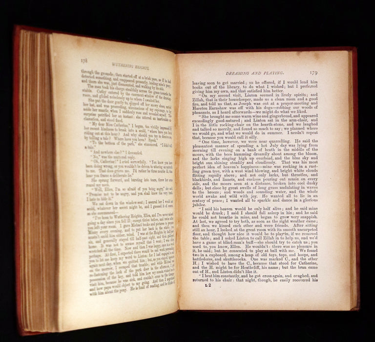 1894 Scarce Edition - WUTHERING HEIGHTS by Emily Brontë (Ellis Bell), And Agnes Grey by Anne Brontë (Acton Bell).