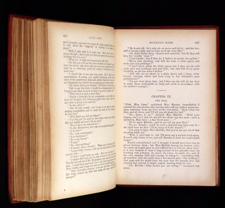 1894 Scarce Edition - WUTHERING HEIGHTS by Emily Brontë (Ellis Bell), And Agnes Grey by Anne Brontë (Acton Bell).