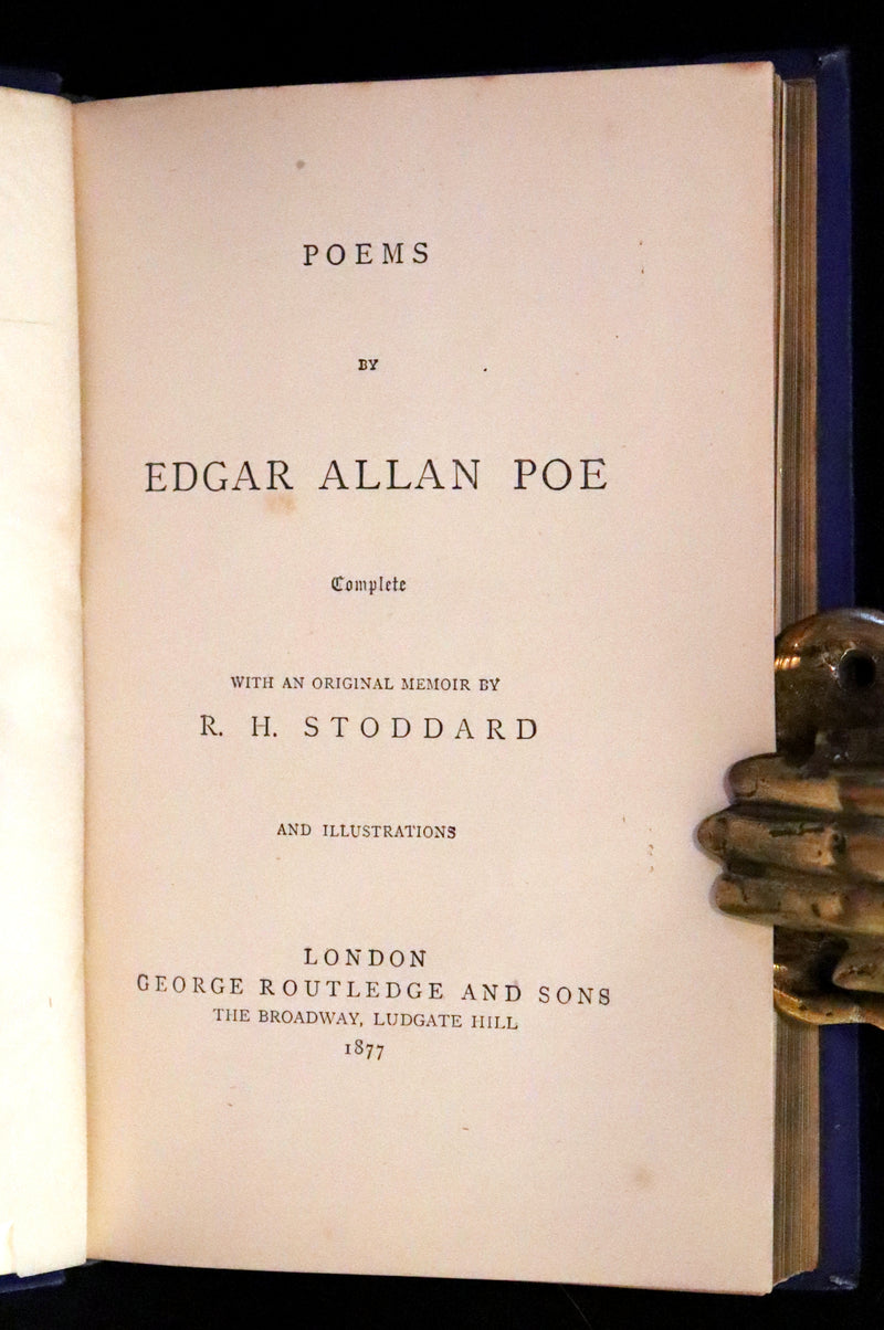 1877 Rare Book - Poems by Edgar Allan POE (The Raven, Lenore, Ulalume, ...).