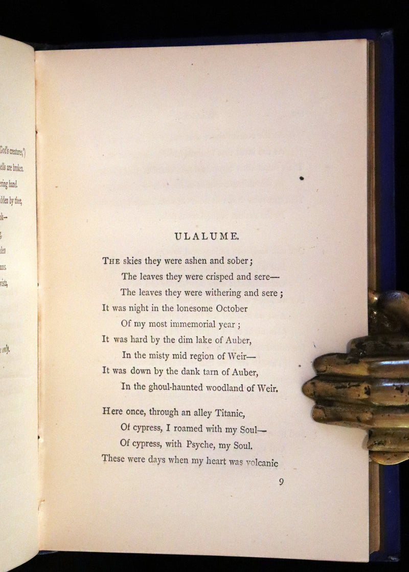 1877 Rare Book - Poems by Edgar Allan POE (The Raven, Lenore, Ulalume, ...).