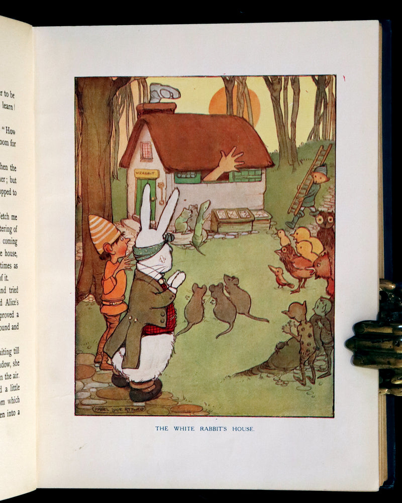 1911 First US Edition - ALICE in Wonderland color illustrated by Mabel Lucie Attwell.