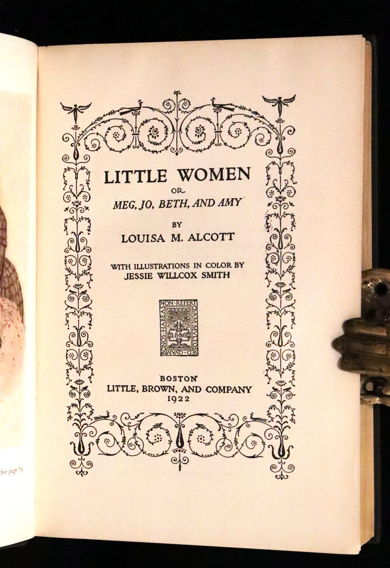 1922 Rare Book - LITTLE WOMEN by Louisa May Alcott illustrated in color by Jessie Willcox Smith.
