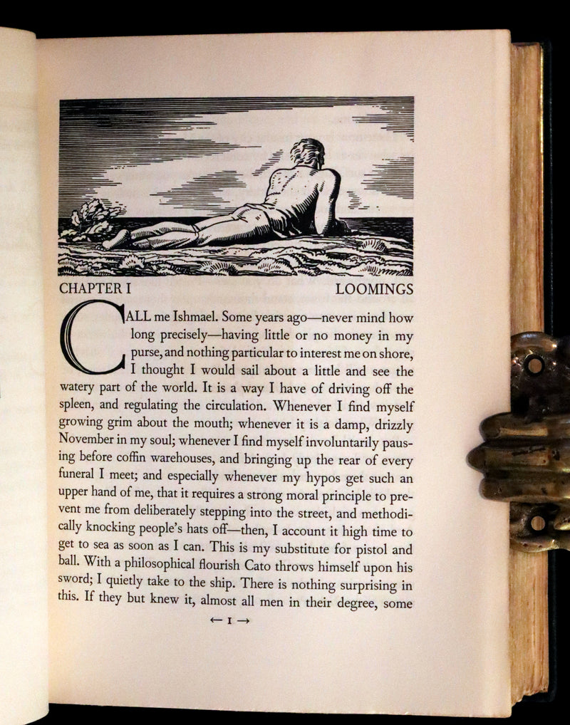 1930 Exquisite First Edition - MOBY DICK or The Whale by Melville, illustrated by Rockwell Kent.