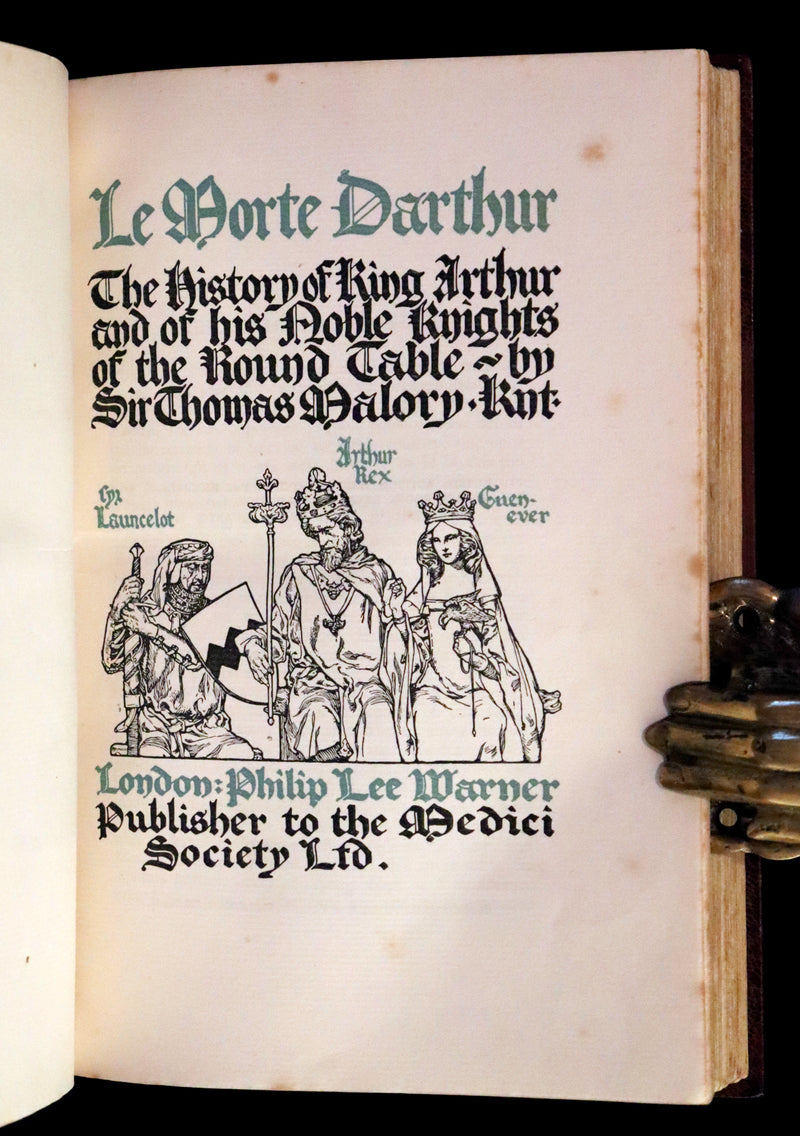 1920 Rare Book set - Le Morte Darthur, The History of King Arthur and of His Noble Knights of the Round Table.