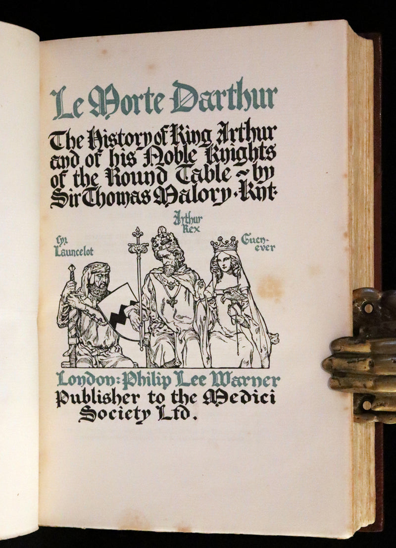 1920 Rare Book set - Le Morte Darthur, The History of King Arthur and of His Noble Knights of the Round Table.