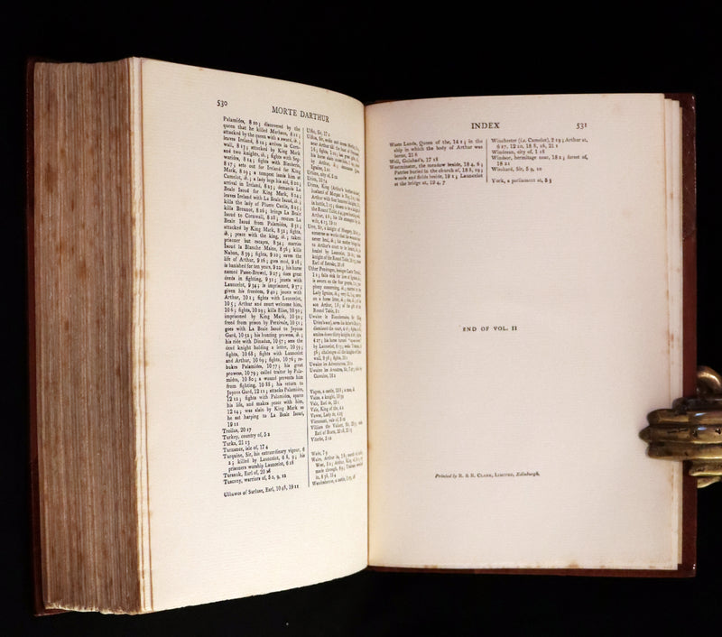 1920 Rare Book set - Le Morte Darthur, The History of King Arthur and of His Noble Knights of the Round Table.