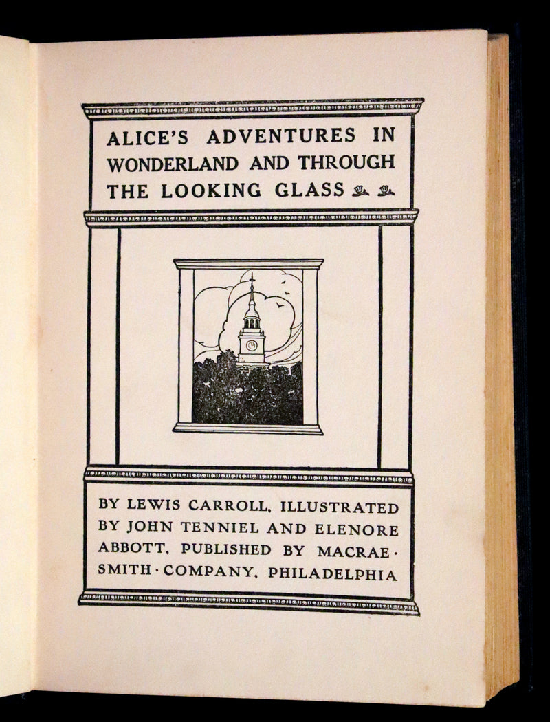 1925 Rare Edition - Alice's Adventures In Wonderland and Through The Looking-Glass illustrated by Eleonore Abbott.