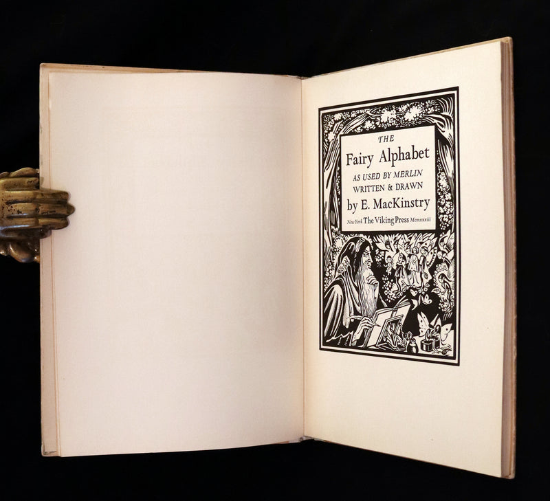 1933 Scarce First Edition - The Fairy Alphabet as Used by Merlin illustrated by Elizabeth MacKinstry.
