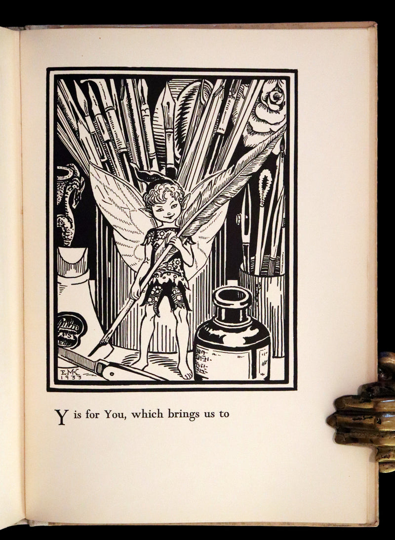1933 Scarce First Edition - The Fairy Alphabet as Used by Merlin illustrated by Elizabeth MacKinstry.