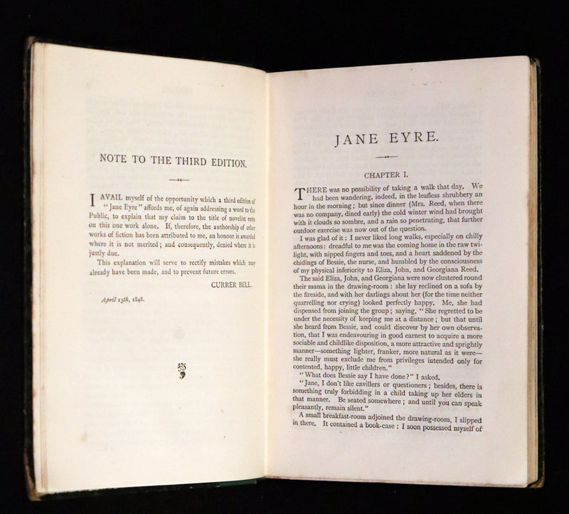 1888 Rare Victorian Book - JANE EYRE, An Autobiography by Currer Bell (CHARLOTTE BRONTË).