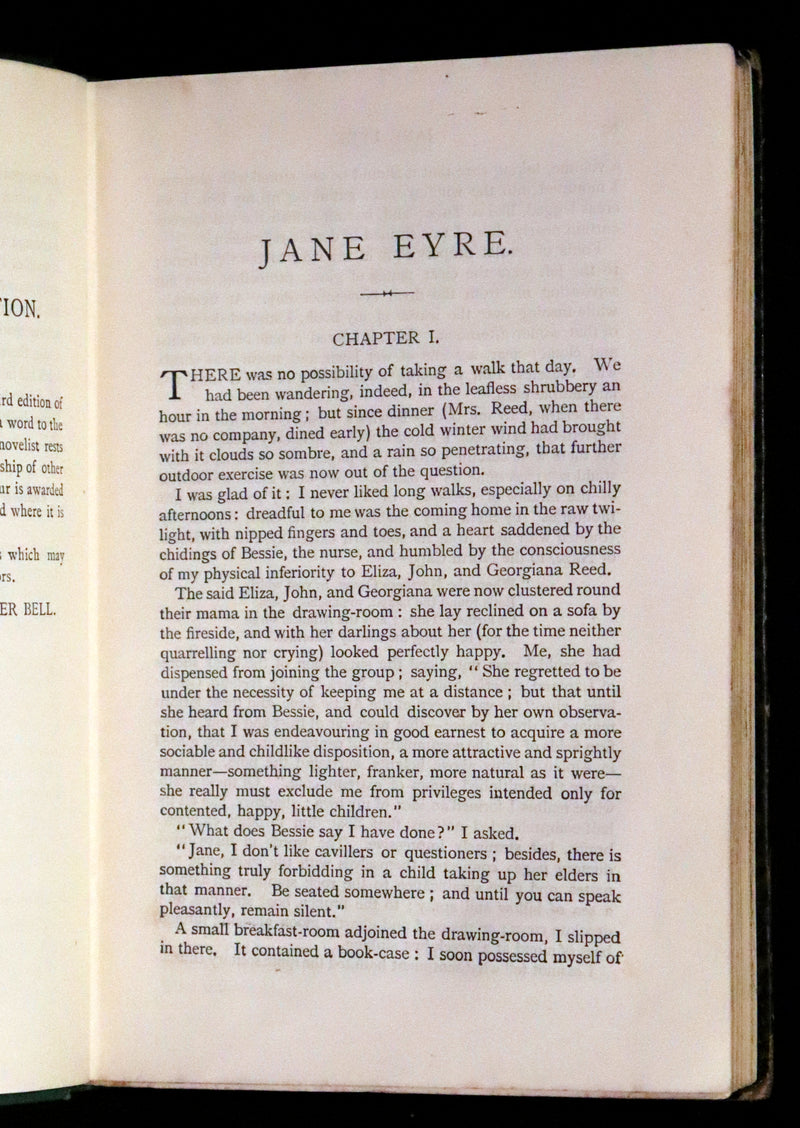 1888 Rare Victorian Book - JANE EYRE, An Autobiography by Currer Bell (CHARLOTTE BRONTË).