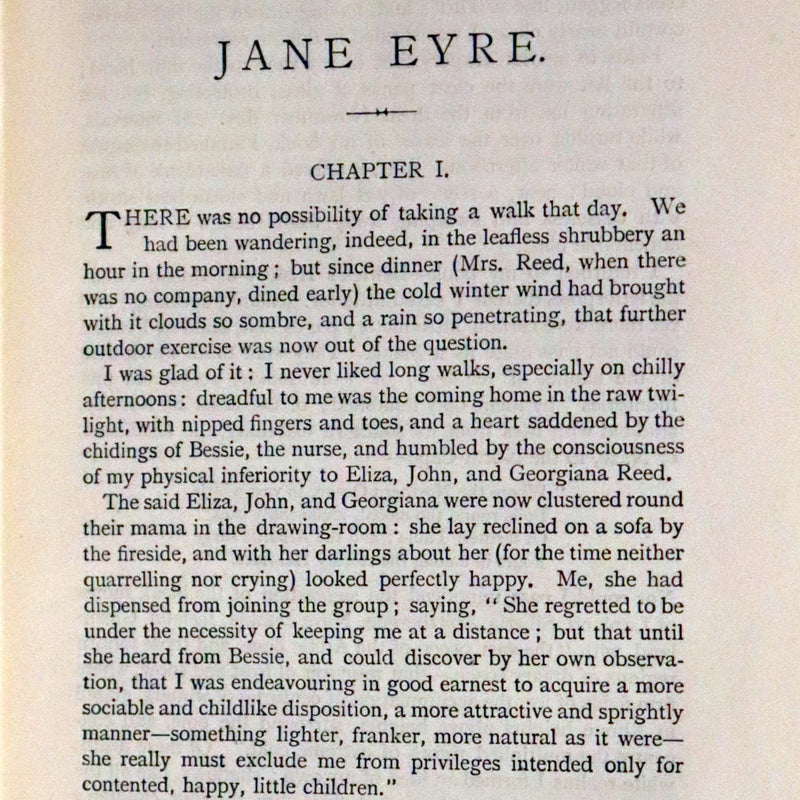 1888 Rare Victorian Book - JANE EYRE, An Autobiography by Currer Bell (CHARLOTTE BRONTË).