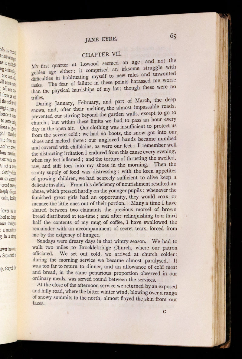 1888 Rare Victorian Book - JANE EYRE, An Autobiography by Currer Bell (CHARLOTTE BRONTË).