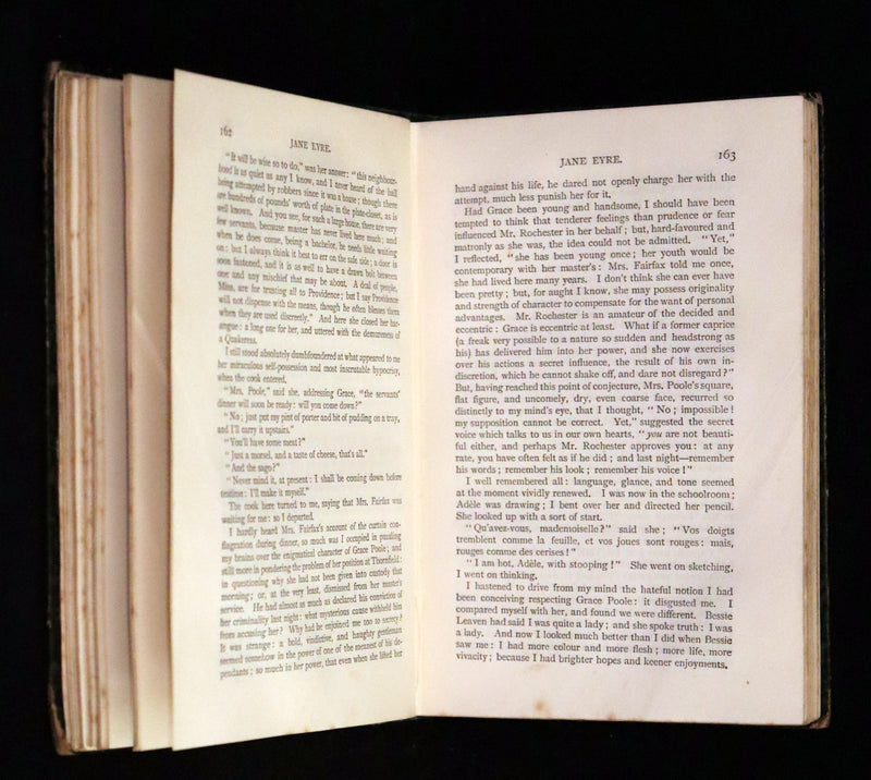 1888 Rare Victorian Book - JANE EYRE, An Autobiography by Currer Bell (CHARLOTTE BRONTË).