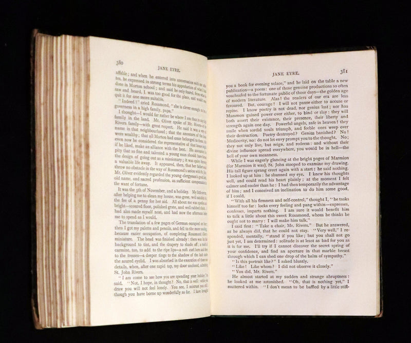 1888 Rare Victorian Book - JANE EYRE, An Autobiography by Currer Bell (CHARLOTTE BRONTË).