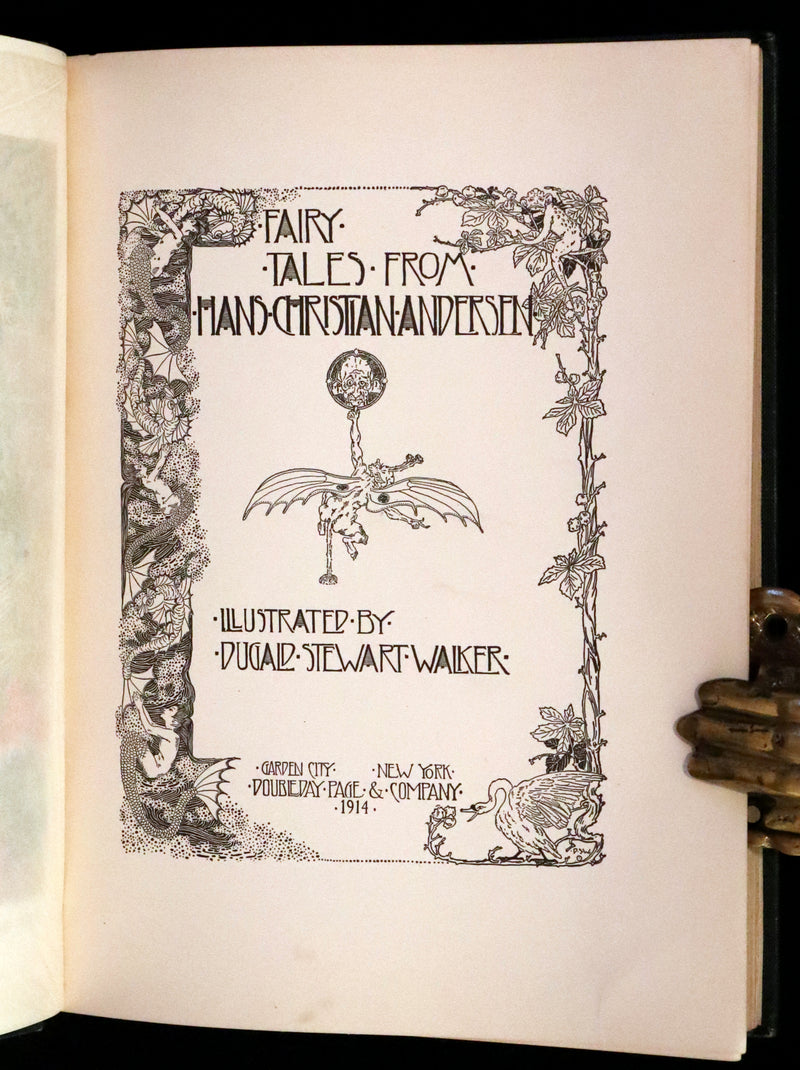 1914 Scarce First Edition - FAIRY TALES from Hans Christian Andersen illustrated by Dugald Stewart Walker.