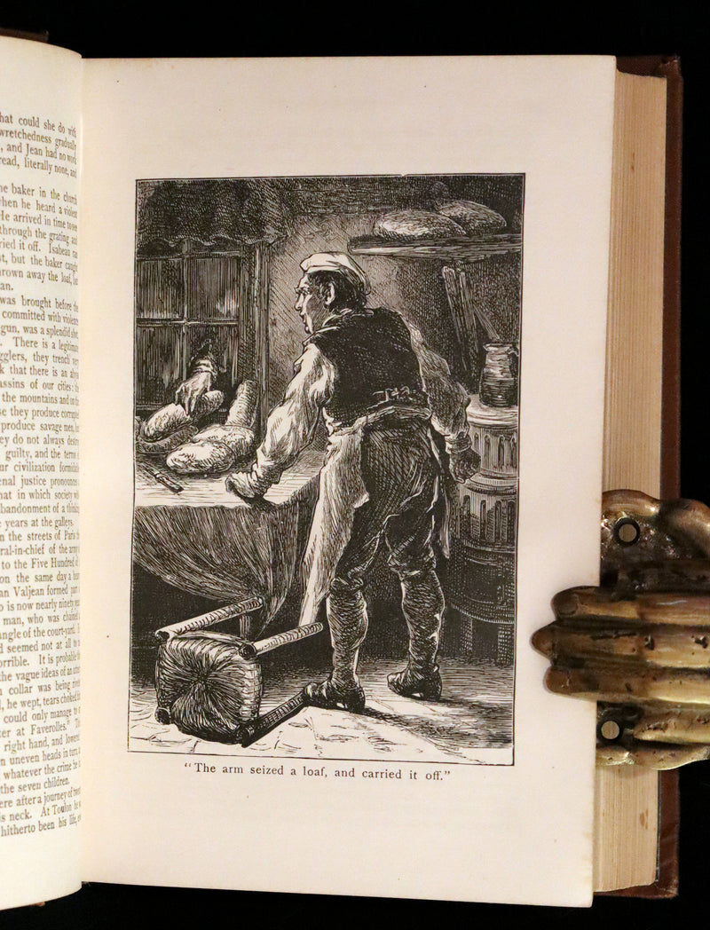 1885 Rare Victorian Book - Les MISERABLES by Victor Hugo. Illustrated.