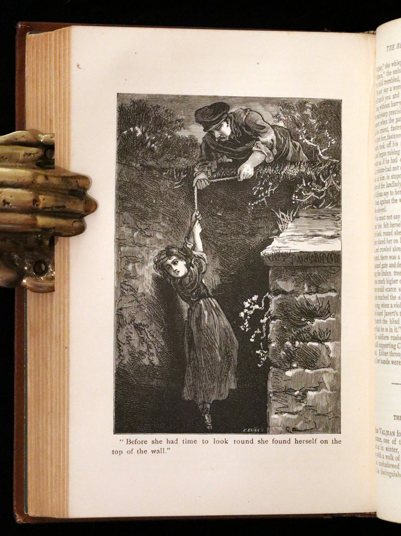 1885 Rare Victorian Book - Les MISERABLES by Victor Hugo. Illustrated.