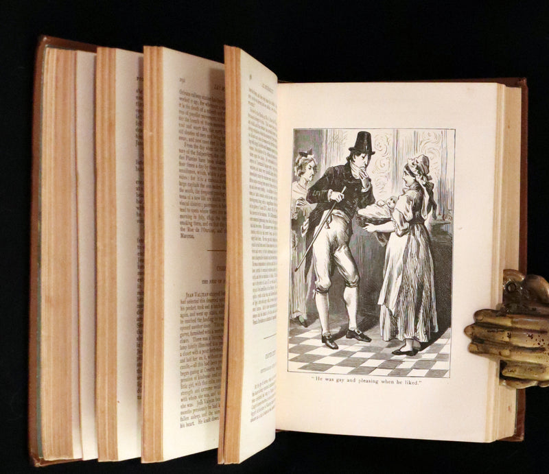 1885 Rare Victorian Book - Les MISERABLES by Victor Hugo. Illustrated.
