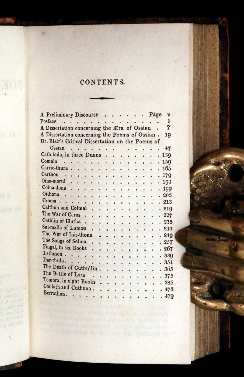 1807 Rare Book - The POEMS of OSSIAN by James Macpherson. Gaelic mythology.