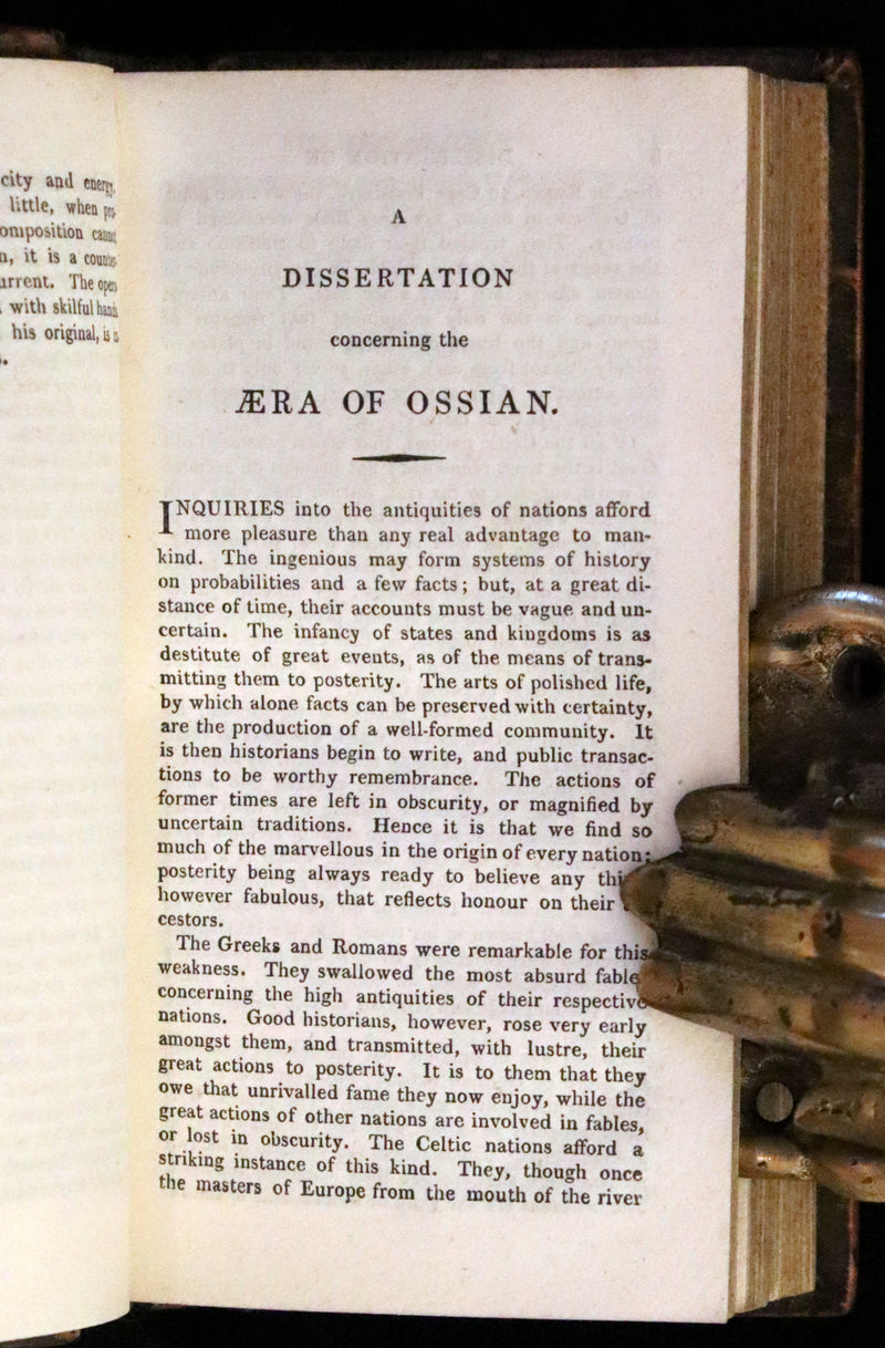 1807 Rare Book - The POEMS of OSSIAN by James Macpherson. Gaelic mythology.