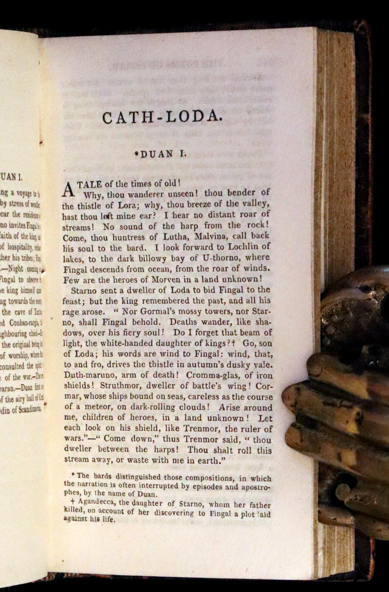 1807 Rare Book - The POEMS of OSSIAN by James Macpherson. Gaelic mythology.