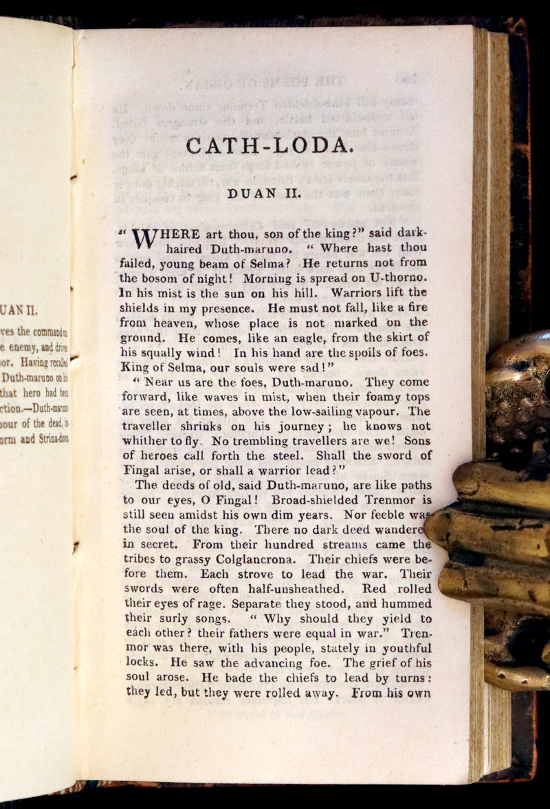 1807 Rare Book - The POEMS of OSSIAN by James Macpherson. Gaelic mythology.