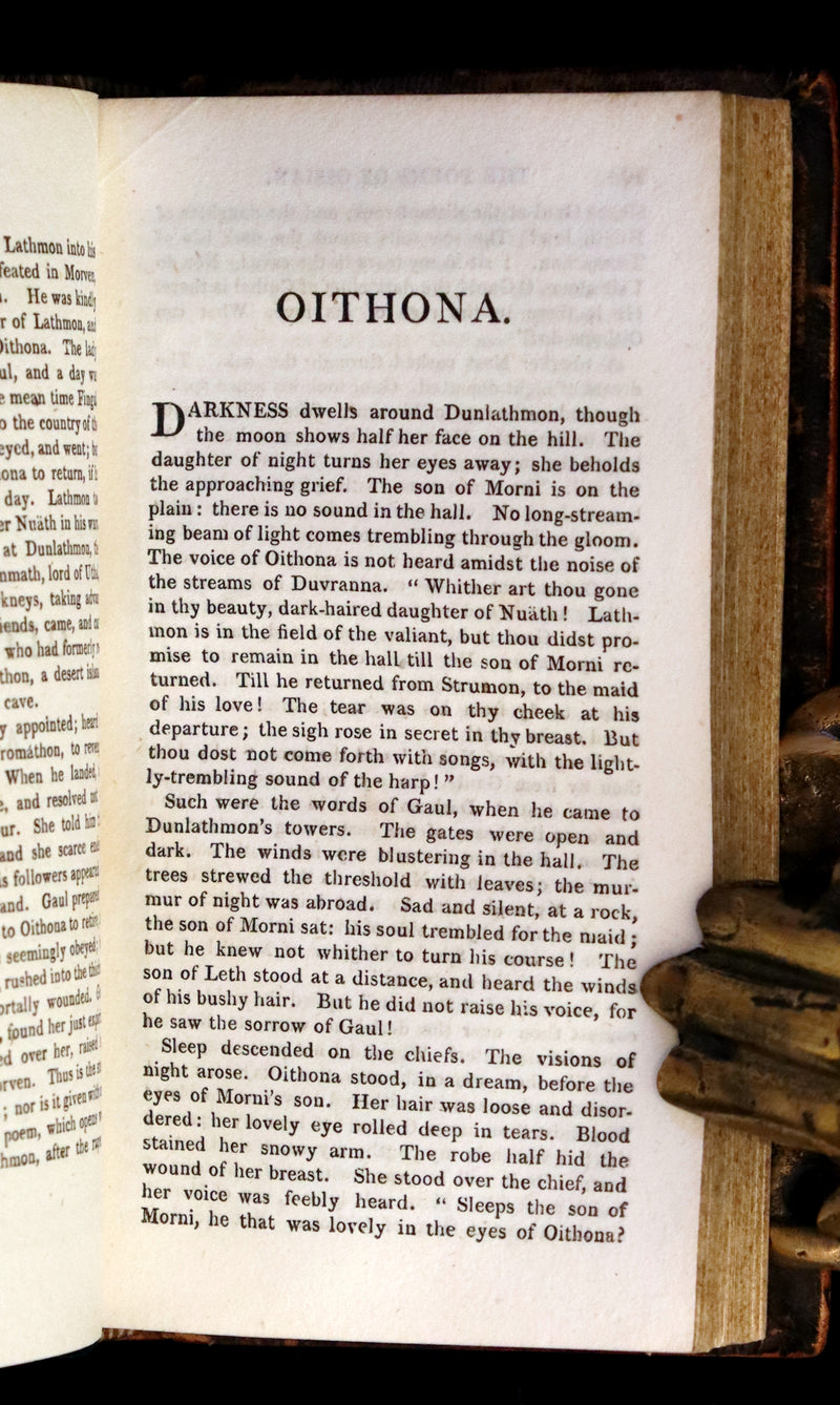 1807 Rare Book - The POEMS of OSSIAN by James Macpherson. Gaelic mythology.